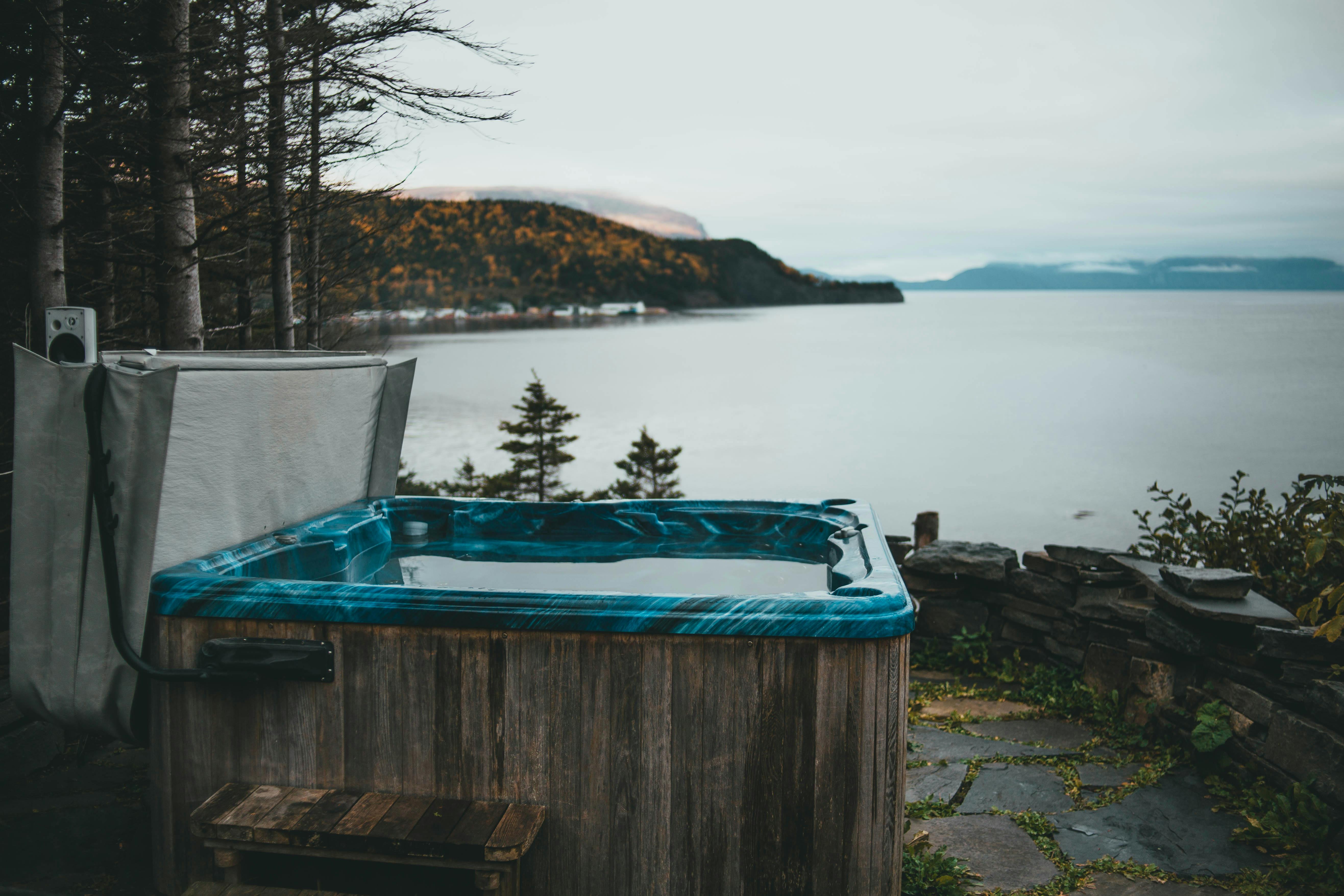 Designed for useful outdoor living, not just a dropped-in tub